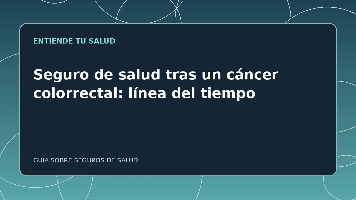 Guía ilustrada: Seguro de salud tras un cáncer colorrectal: línea del tiempo